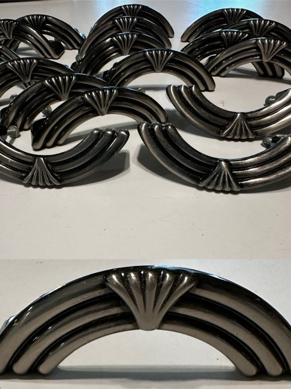 1 One  Amerock 4 1/2 Inch Handle Drawer Cabinet Pull Restoration Knob Silver